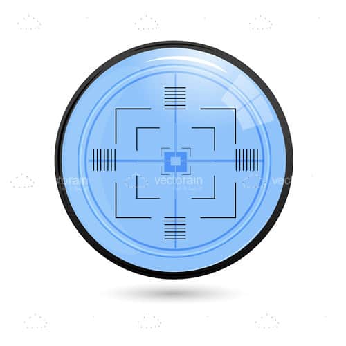 Blue, Black Rimmed Target Icon